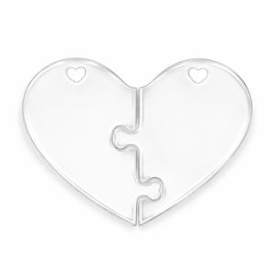 Gazdi & Kutyus páros biléta – személyre szabható puzzle szív